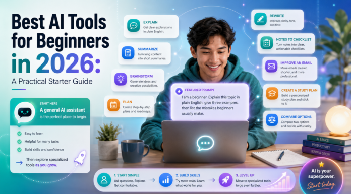 Best AI Tools for Beginners in 2026: A Practical Starter Guide