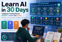 Learn AI in 30 Days: A Beginner Training Plan for ChatGPT, Gemini and Claude