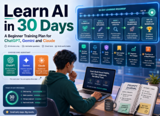Learn AI in 30 Days: A Beginner Training Plan for ChatGPT, Gemini and Claude